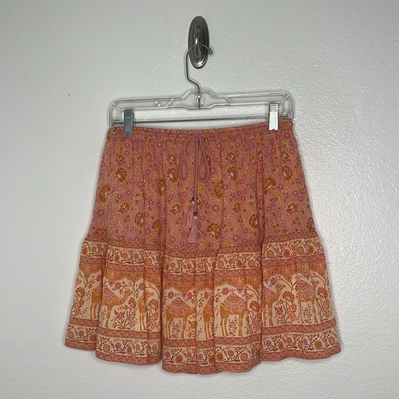 Spell & The Gypsy Sundown Mini‎ Skirt in Apricot Size Medium - Picture 2 of 8